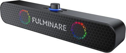 FULMINARE Bluetooth Speaker with 26W HD Sound, Portable Speaker Up to 30H Playtime, AUX&TF-Card&USB Input, LED Lights, Speakers Bluetooth 5.3 Wireless for Home/Party/Outdoor, Birthday Gift (Black)