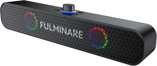 FULMINARE Bluetooth Speaker with 26W HD Sound, Portable Speaker Up to 30H Playtime, AUX&TF-Card&USB Input, LED Lights, Speakers Bluetooth 5.3 Wireless for Home/Party/Outdoor, Birthday Gift (Black)
