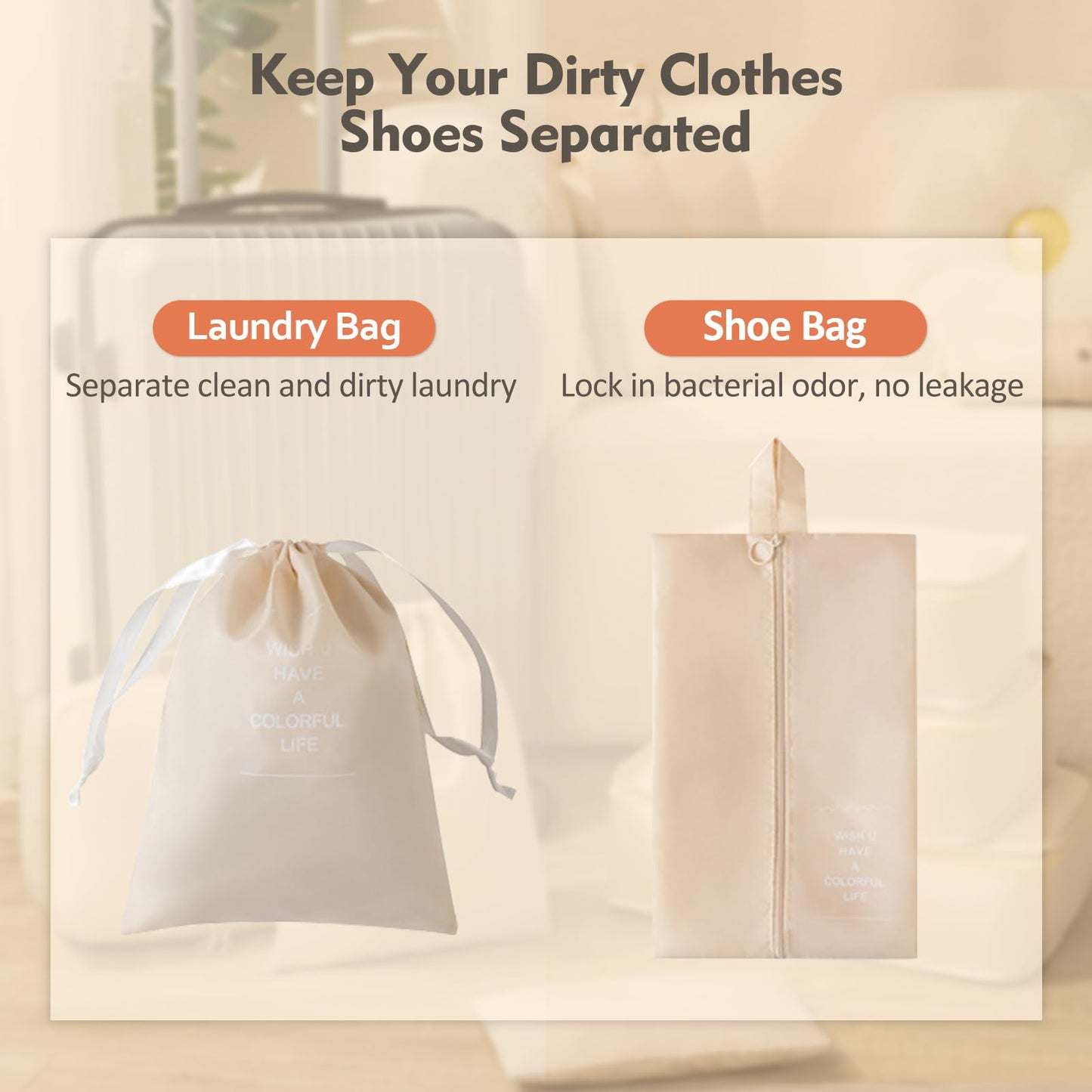 YEEYAA Packing Cubes for Travel - 8 Set Luggage Organizer Bags for Family, Mesh Breathable Travel Packing Cubes for Suitcases Durable Travel Essentials Bags Set