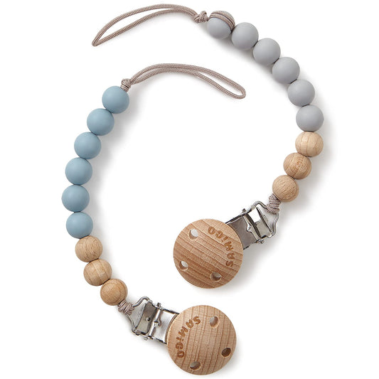 SAMiGO Pacifier Clips for Baby Girls Pacifier Holders Silicone Paci Binky Clips - 2 Pack