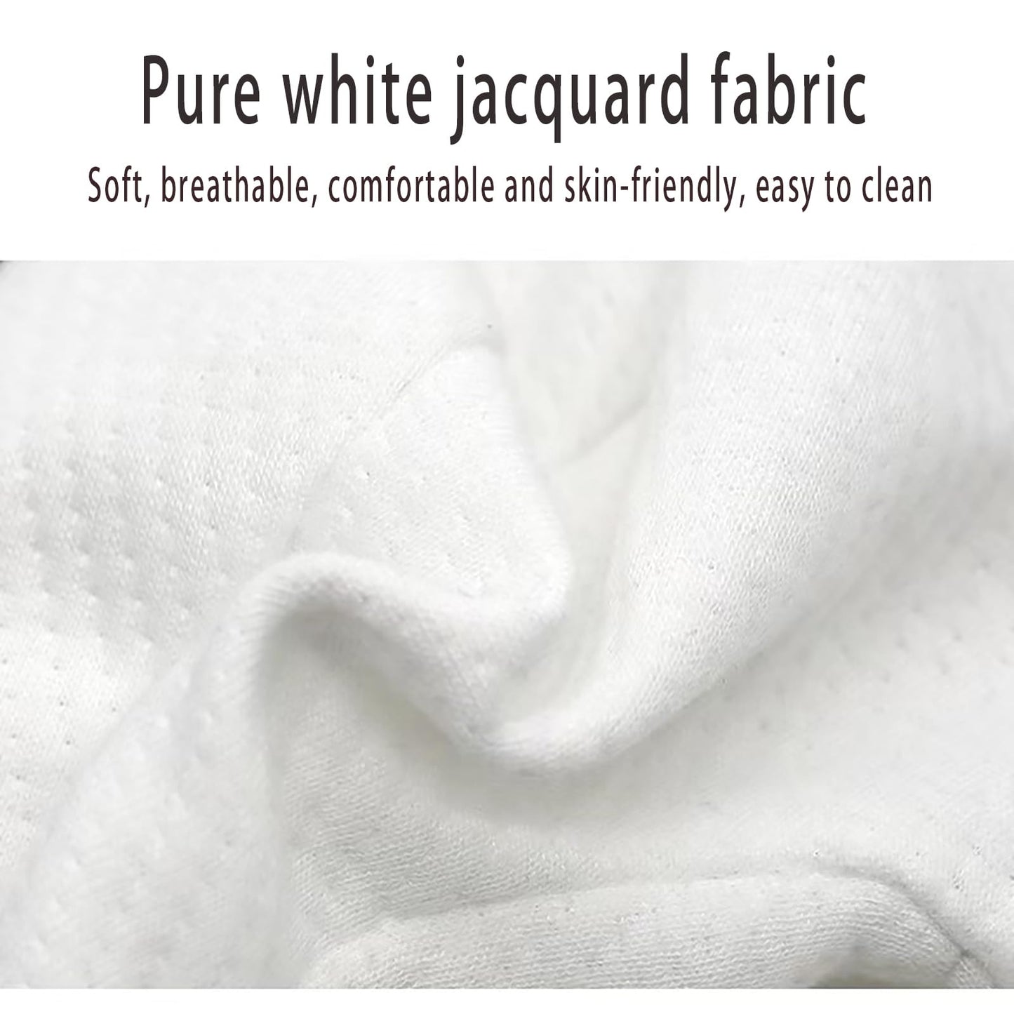 2 pcs Replacement Pillow Case for Contour Legacy Leg，Washable Zippered，Lightweight and Soft， Cover ONLY（White）