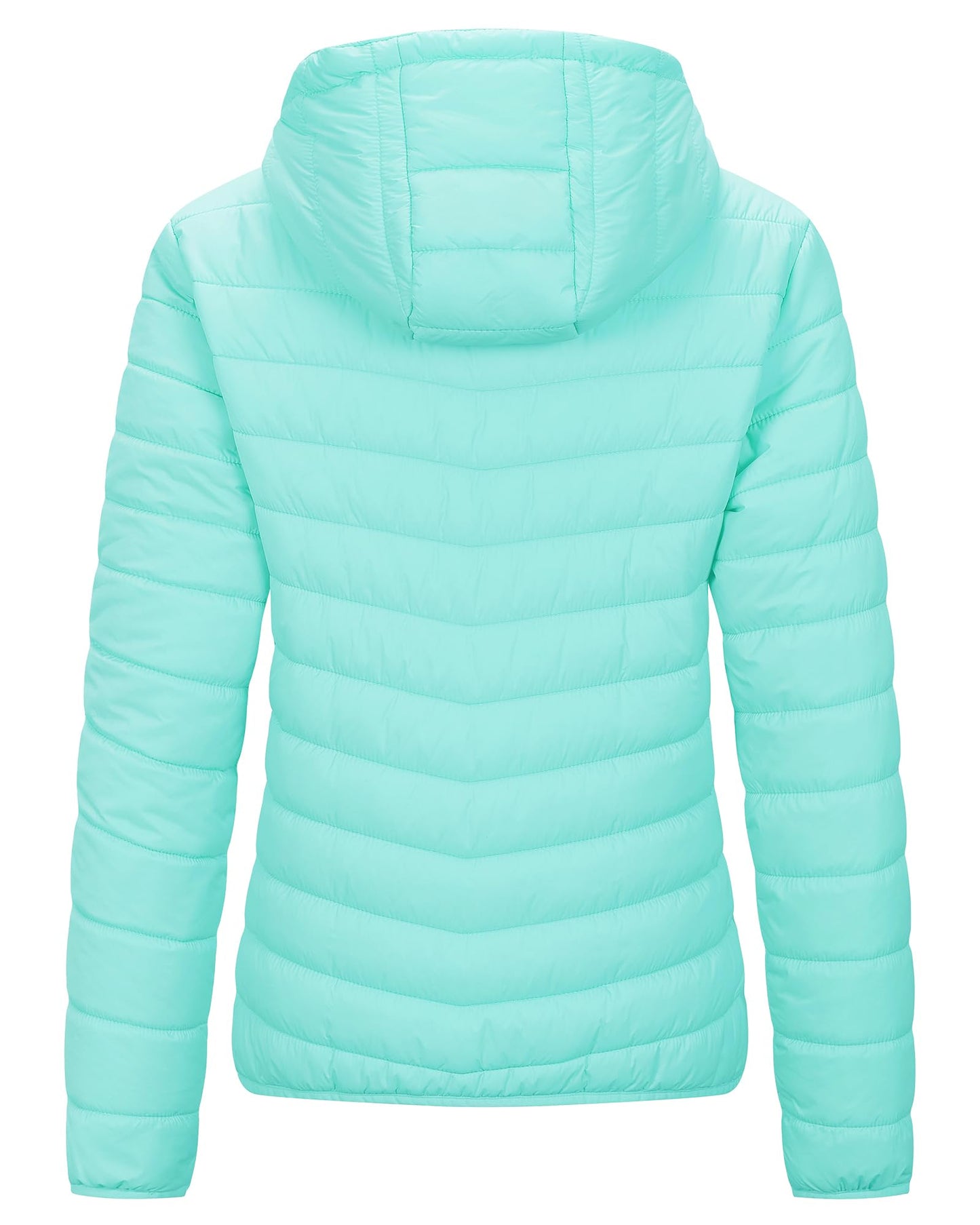 Outdoor Ventures Women's Packable Lightweight Full-Zip Puffer Jacket with Hood Quilted Winter Coat