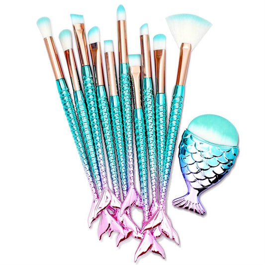 11PCS Makeup Brushes Set, Foundation Eyebrow Eyeliner Blush Cosmetic Concealer Brushes, Easter Basket Stuffers Essentials for Teens Girls/Women, Stocking Stuffers for Kids Girls Accessories Stuff