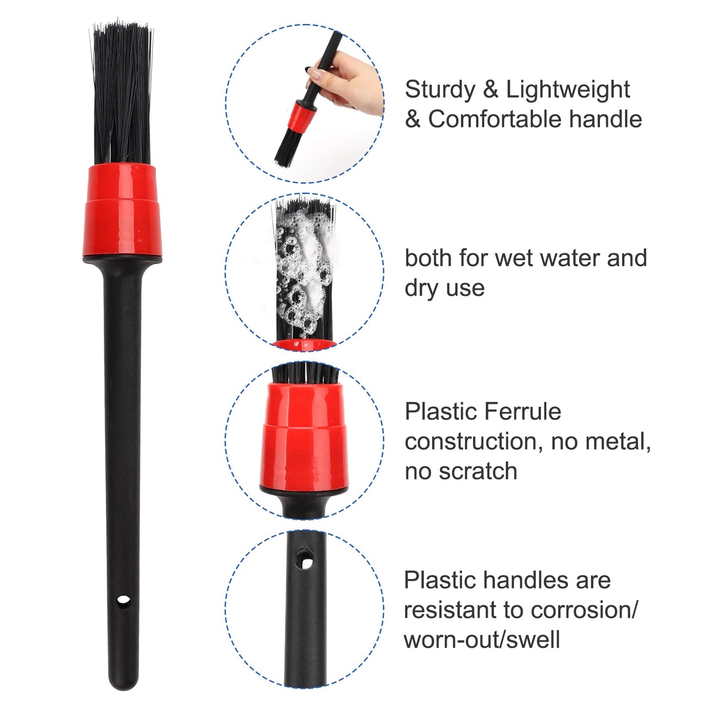 Vidspl Car Interior Duster Detailing Brush Set Cleaning Gel Kit, Soft Microfiber Towels Dash Vent Dusting Car Slime Putty Detailing Brushes Accessories Tools for Car Decoration Auto Truck SUV RV