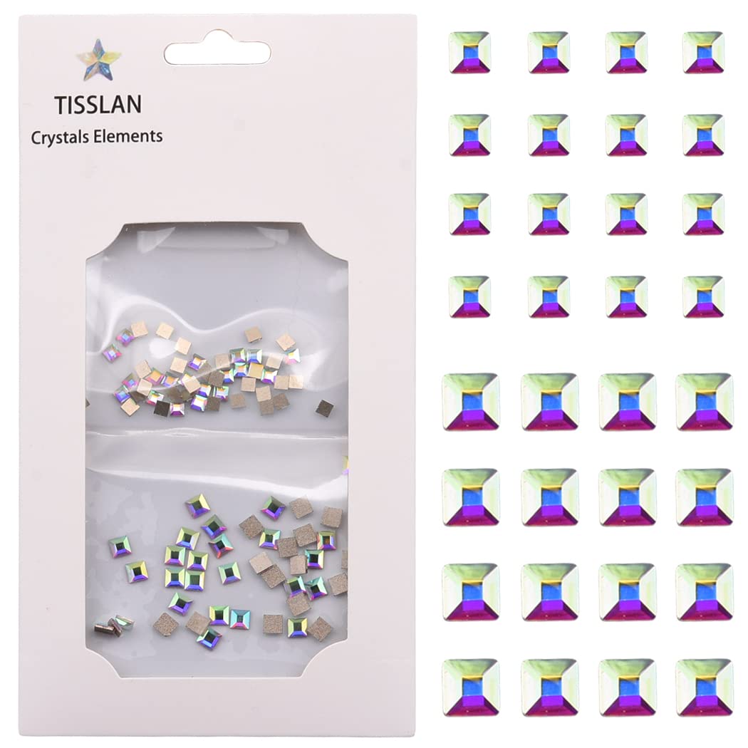 100pcs Mix 3 Sizes 3D Nail Crystal AB Flatback Rhombus Diamond Rhinestone Accessories Craft DIY Supply