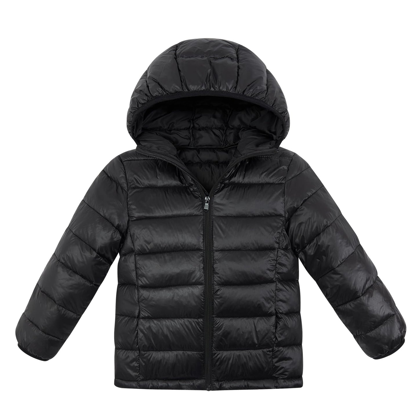 Enlifety Kids Jackets Size 6 7 Girls Black Winter Coat Lightweight Packable Hooded Puffer Jacket
