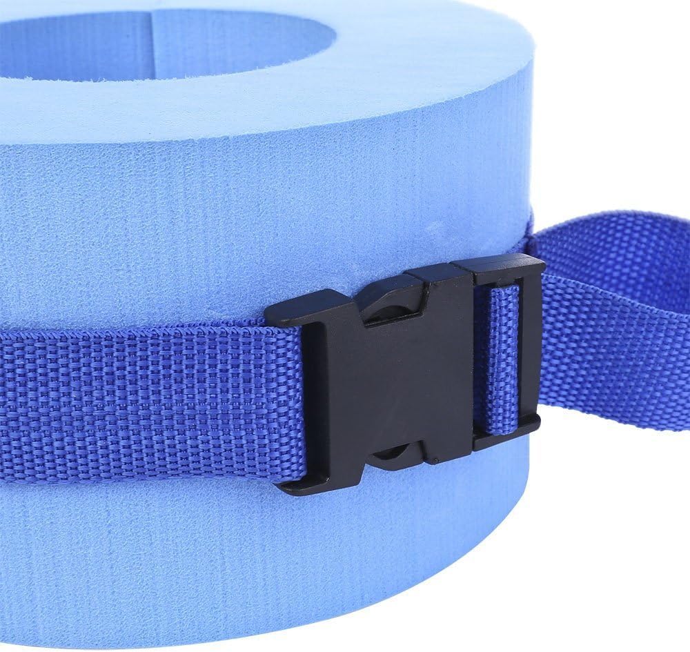 Foam Swim Aquatic Cuffs, Water Aerobics Float Ring Fitness Exercise Set, Ankles Arms Belts with Quick Release Buckle for Swim Fitness Training Set, Set of 2, Blue