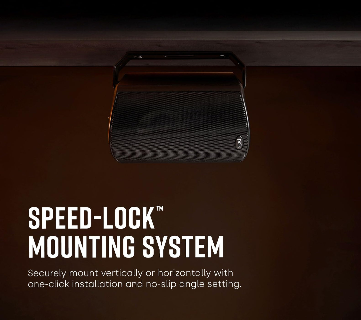 Polk Audio Atrium 4 Outdoor Speakers with Powerful Bass (Pair, Black), All-Weather Durability, Broad Sound Coverage, Speed-Lock Mounting System