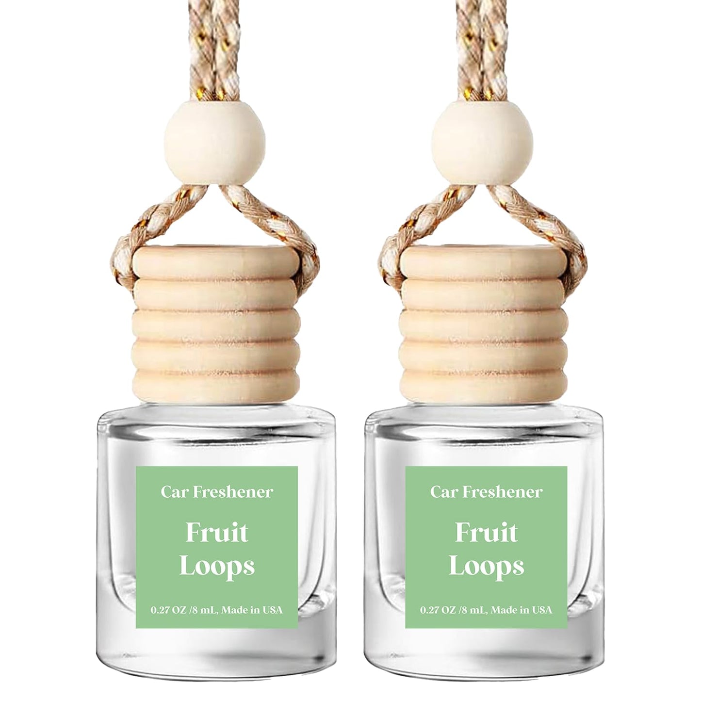 HoogaLife Car Air Freshener Diffuser 2 Pack Hanging Air Freshener Diffuser - Pink Sparkle Champagne Fragrance Oil Air Diffuse r for Car, 45+ Days Long Lasting Fragrance Made in USA