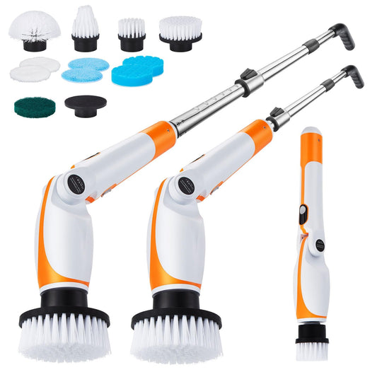 Fixm Electric Spin Scrubber with Extendable Handle & 4 Adjustable Angles, High-Speed Cleaning Brush for Versatile Deep Cleaning, Perfect for Bathroom, Shower, Tub, Tiles & Floors
