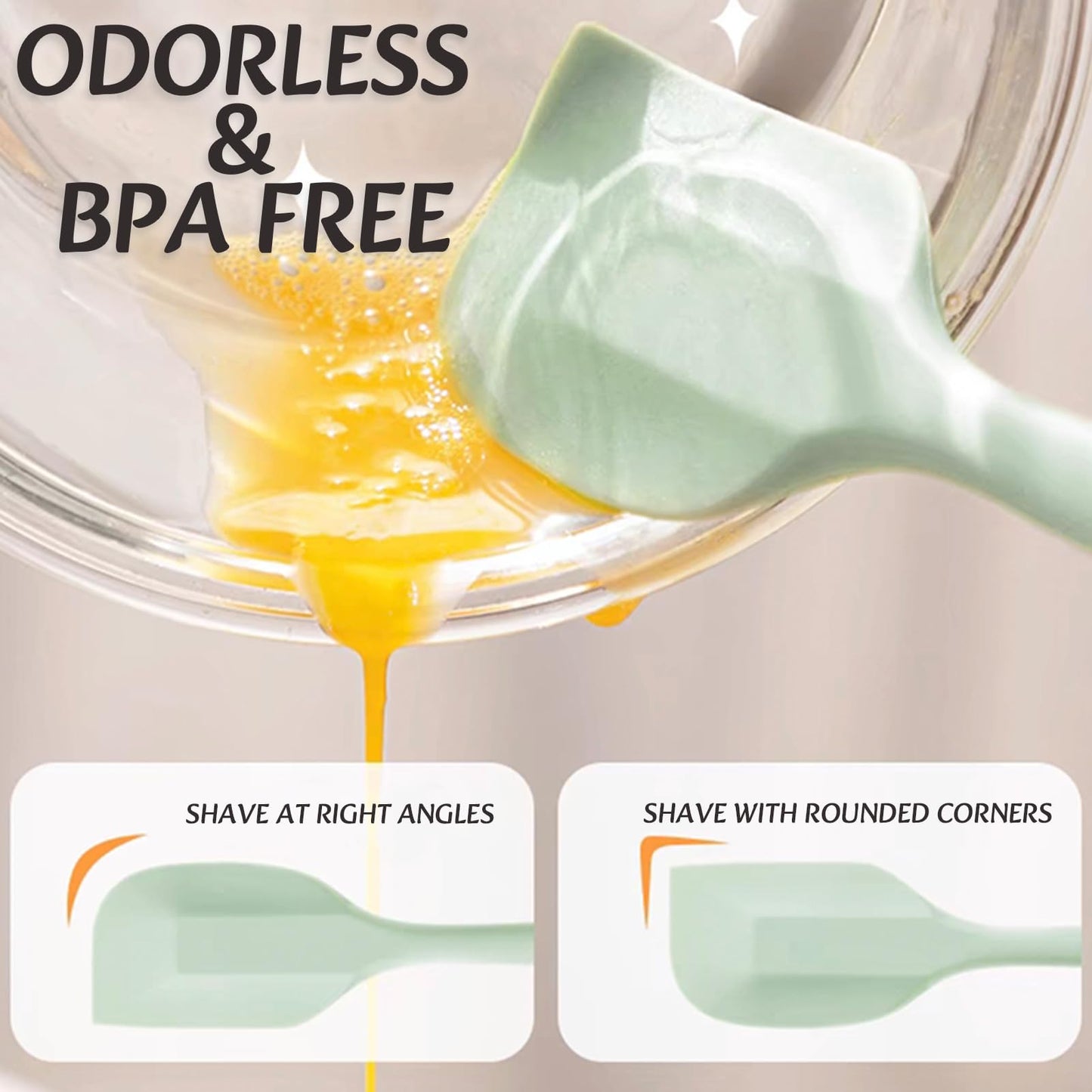 Silicone Spatula,8-pack Spatula Set,11 inch Heat Resistant Non Stick cookware with Stainless Steel for Baking,Cooking,Mixing,Flipping,BPA Free,Dishwasher Safe (11inch Mixed color)