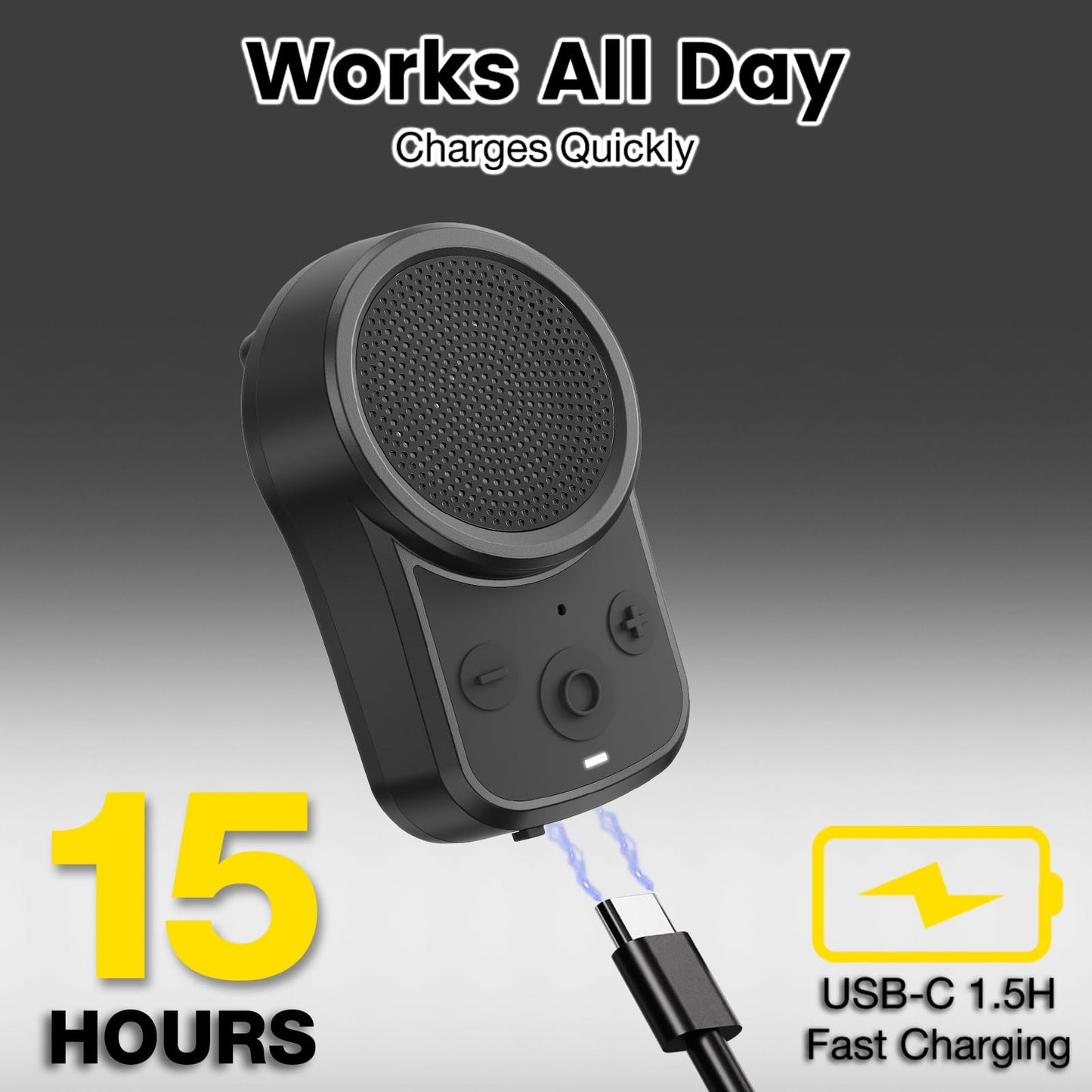 Mini Bluetooth Speaker, Clip-On Portable Speaker with Built-in Mics Hands-Free Music and Calls for Hiking/Biking, Waterproof Adjustable Volume Wearable Bluetooth Speakre, Gifts for Women/Men