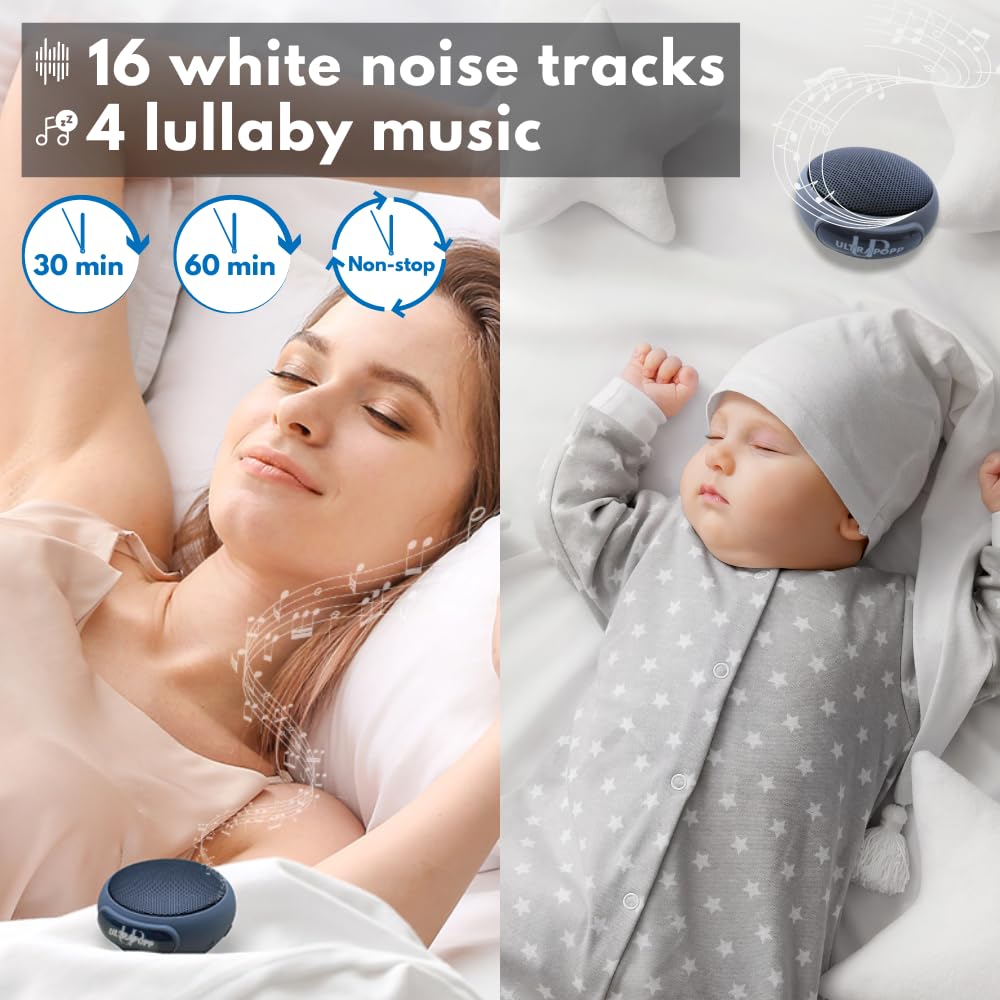 ultrapopp Wearable Bluetooth Speaker, Clip On Mini Speaker, Small Portable Speakers Built in White Noise Sound for Baby and Adult, 9.5H Playtime, IPX6 Waterproof
