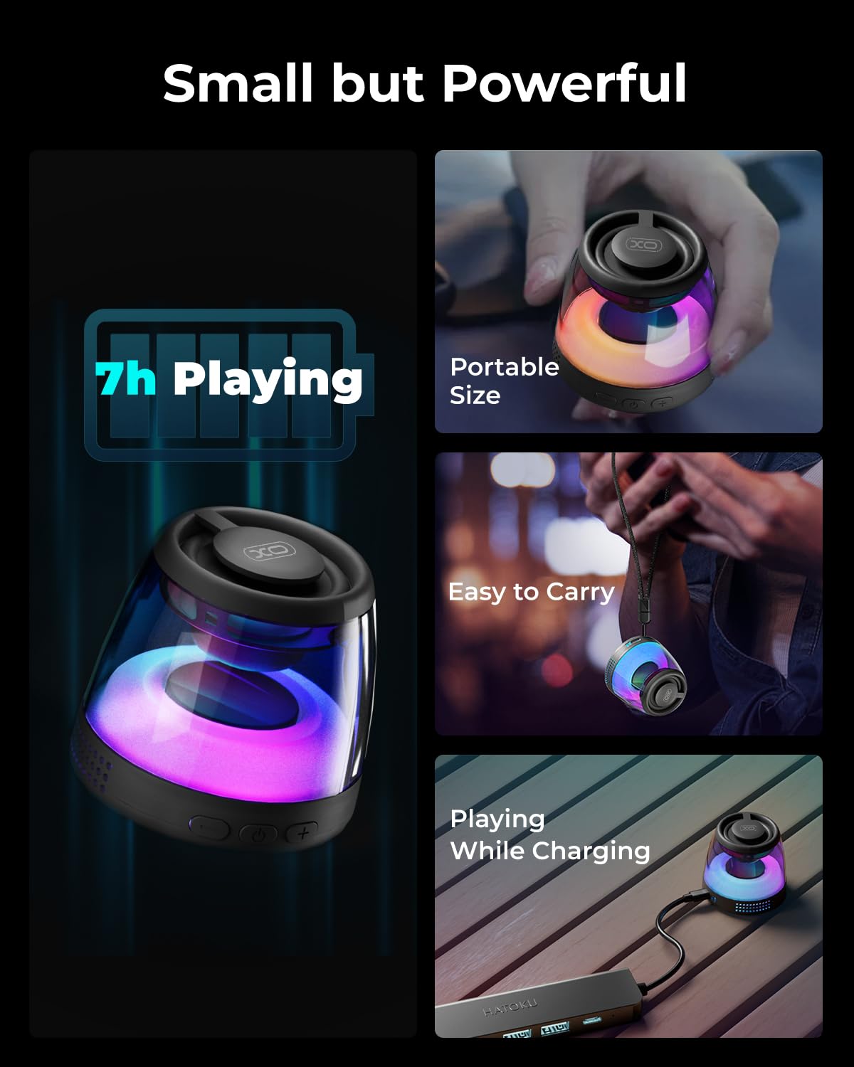 Magnetic Bluetooth Speaker, Portable Bluetooth Speaker with RGB light, Waterproof Wireless Speaker , Phone Stand for iPhone 16/15/14/13/12 Series, Small Speaker for Shower, Outdoor, Birthday Gift