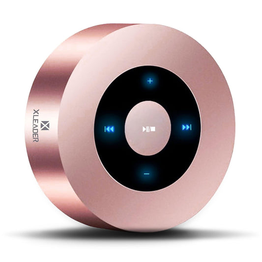 XLEADER [Smart Touch] Mini Bluetooth Speaker SoundAngel A8 (3rd Gen) Premium Rose Gold with Portable Waterproof Case Mic TF Card Aux, for iPhone iPad Shower Electronic Christmas Xmas Gifts