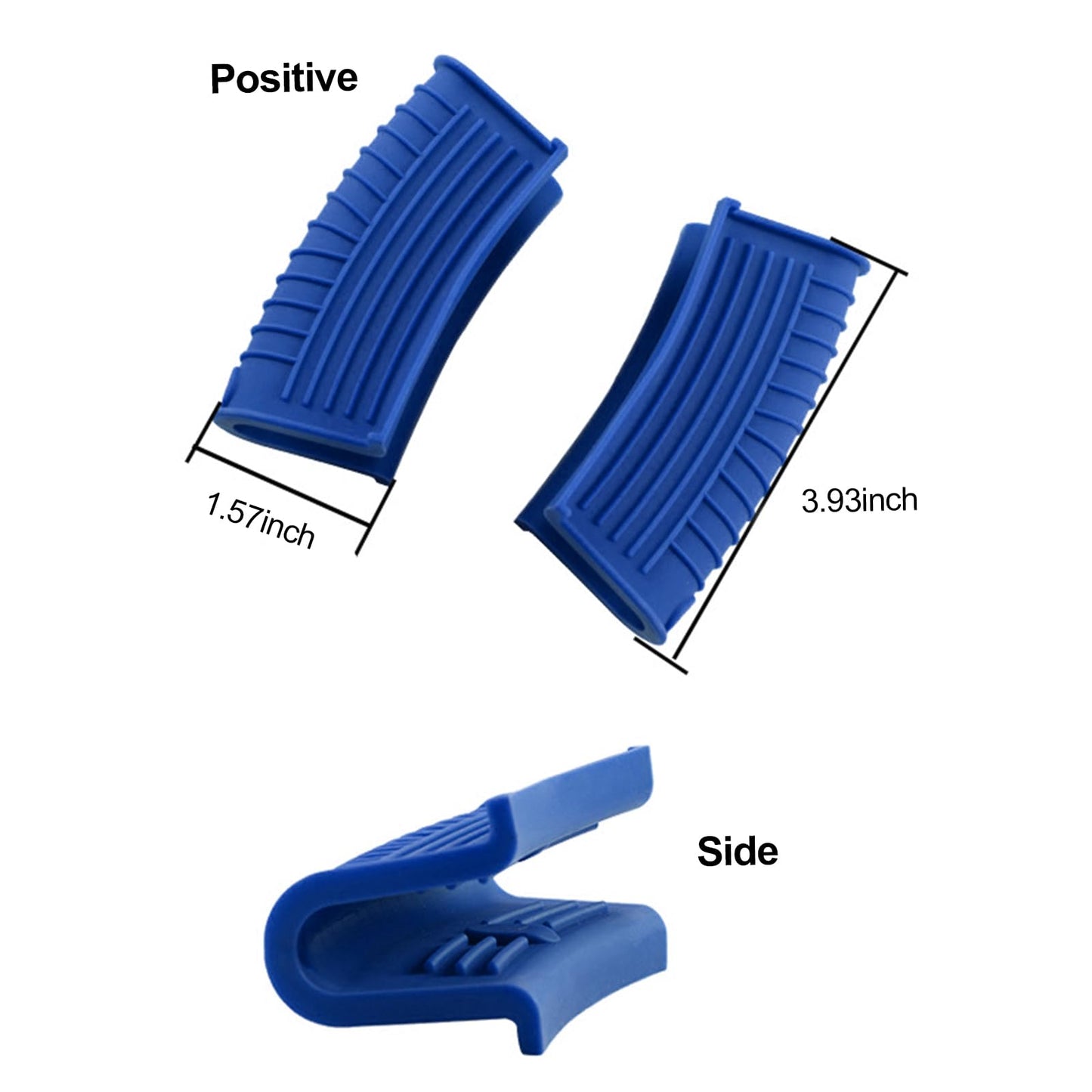 Shudyear Cast Iron Skillet Handle Covers - 3 Pack, Silicone, Heat Resistant, Blue