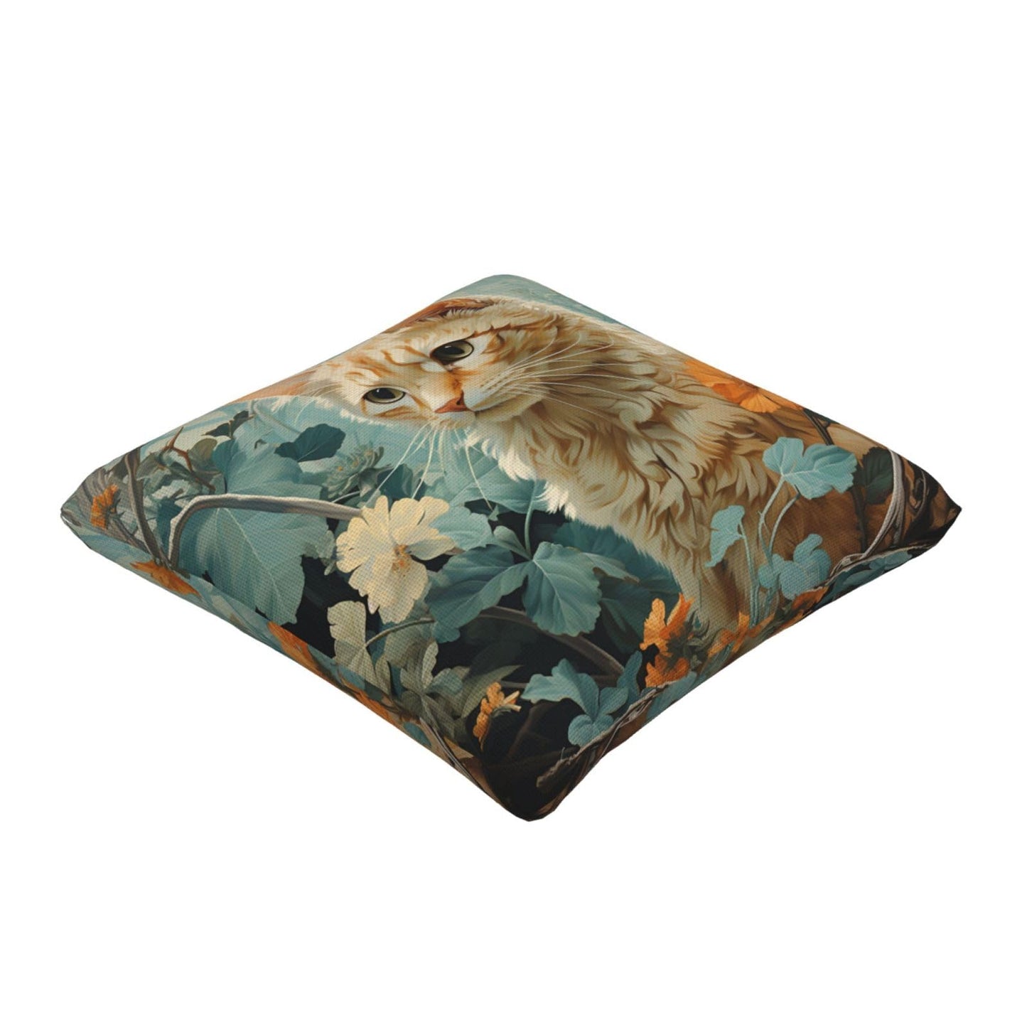 Yansipor Cat Paint 18x18 Pillow Cover, Healthy & Breathable Cotton Linen Throw Pillow Case, Decorative Cushion Cover for Couch, Sofa, Or Bed - Eco-Friendly, Soft, and Durable for Home Décor