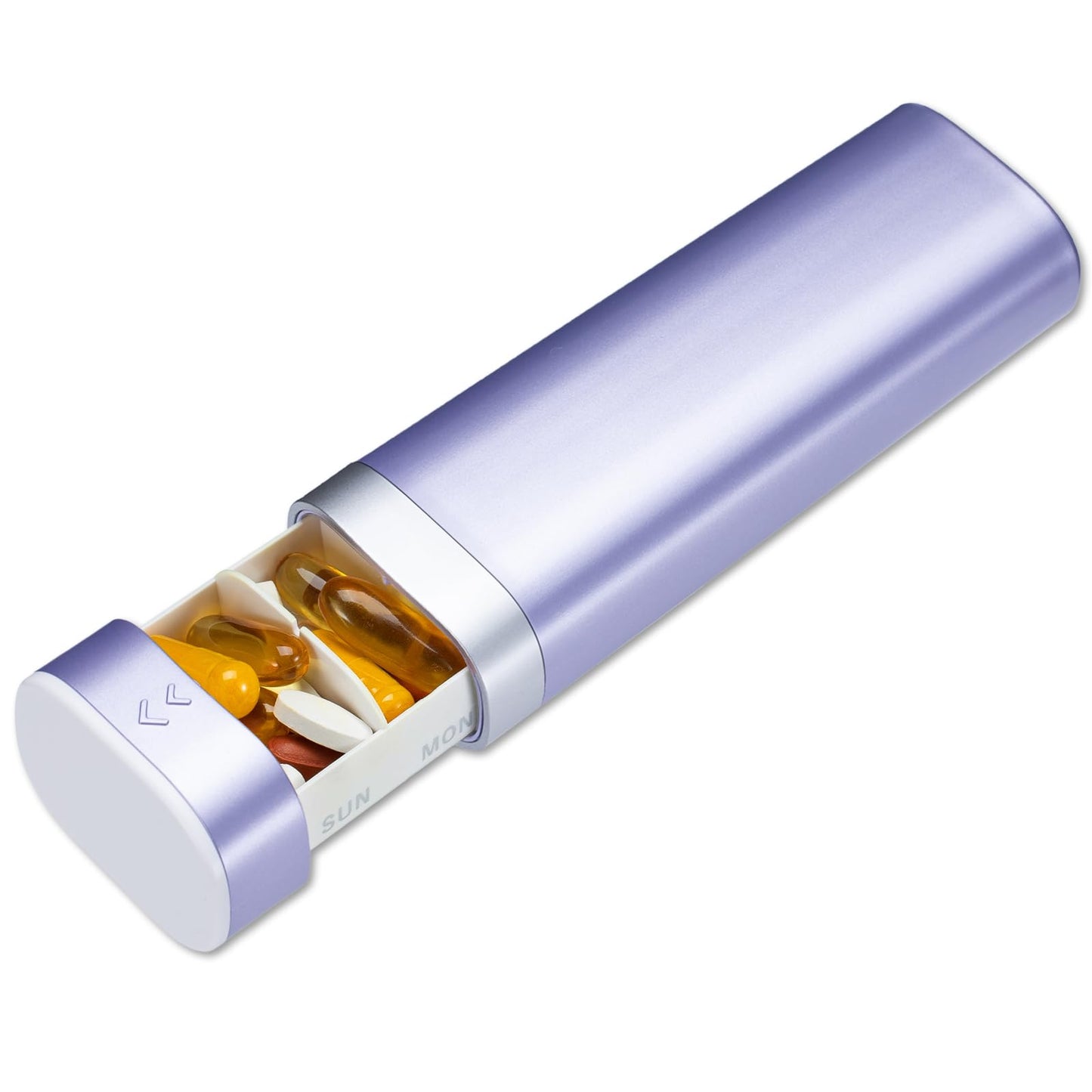 Weekly Pill Organizer 7 Day, Betife Daily Pill Box, Travel Pill Case, Cute Pill Holder, Drawer-Shaped Medicine Box to Hold Vitamins, Medicines, Supplements, Pills Organizer(Black)