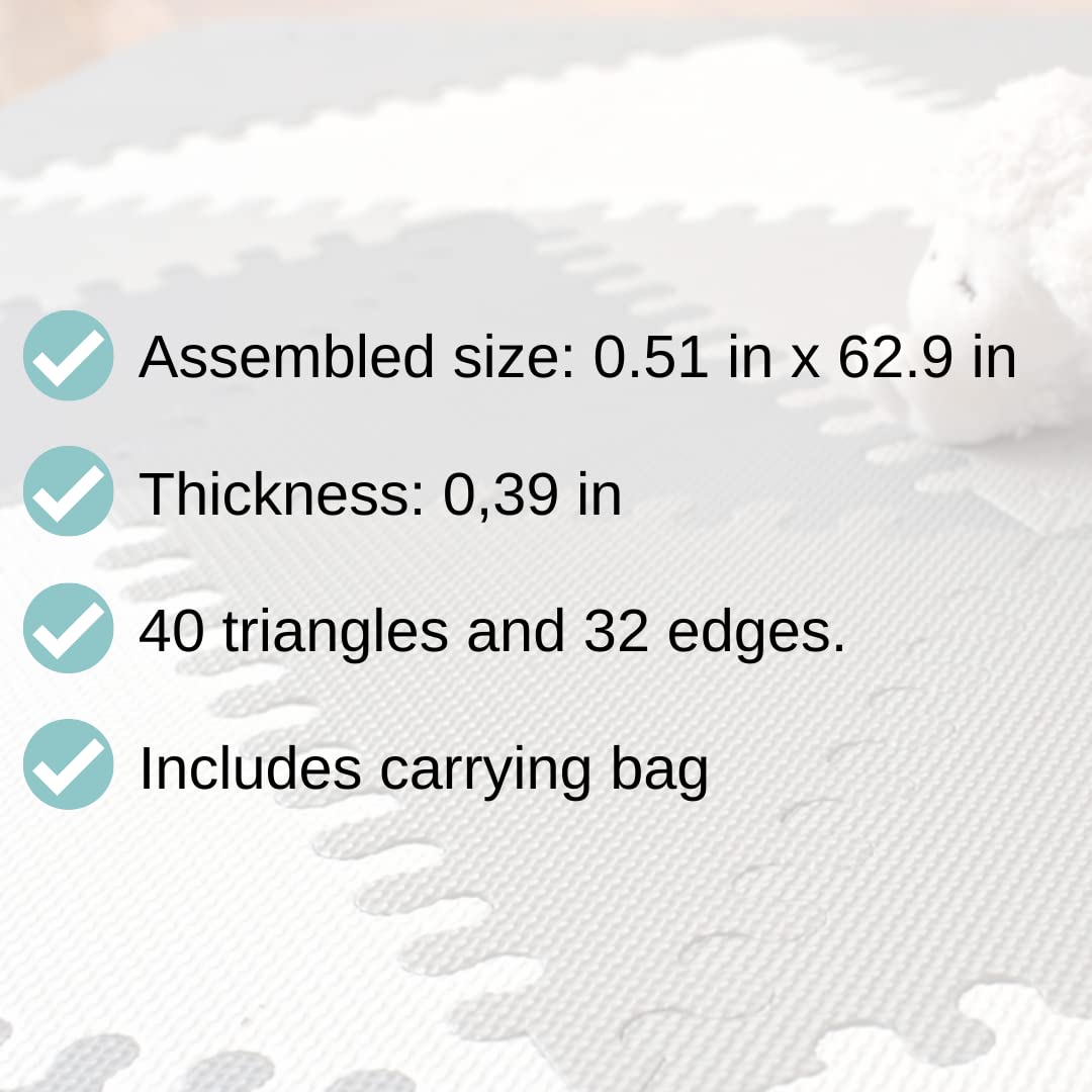 Soft Non-Toxic Baby Play Mat | Toddler Playmat | 72 Pcs 51.2 in x 64 in | Colorful Jigsaw Puzzle PlayMatFoam Floor Mats for Kids & Babies | EVA Foam Interlocking Tiles for Gym, Nursery, Playroom