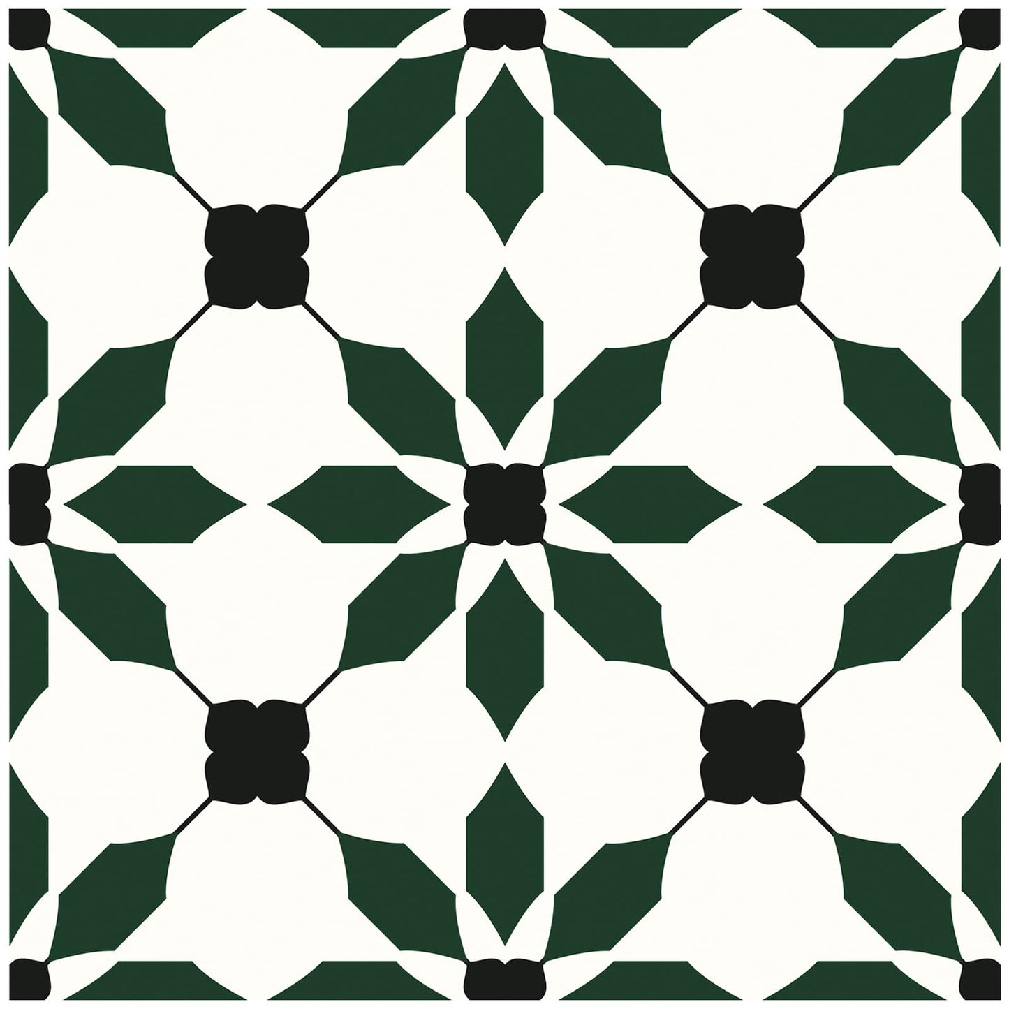 MORCART 7.87" x 7.87" Peel and Stick Floor Tile, 20 PCS Self-Adhesive DIY Vinyl Flooring for Renters, Removable and Waterproof Tile Sticker for Bathroom, Kitchen, Staircase (Black Green)
