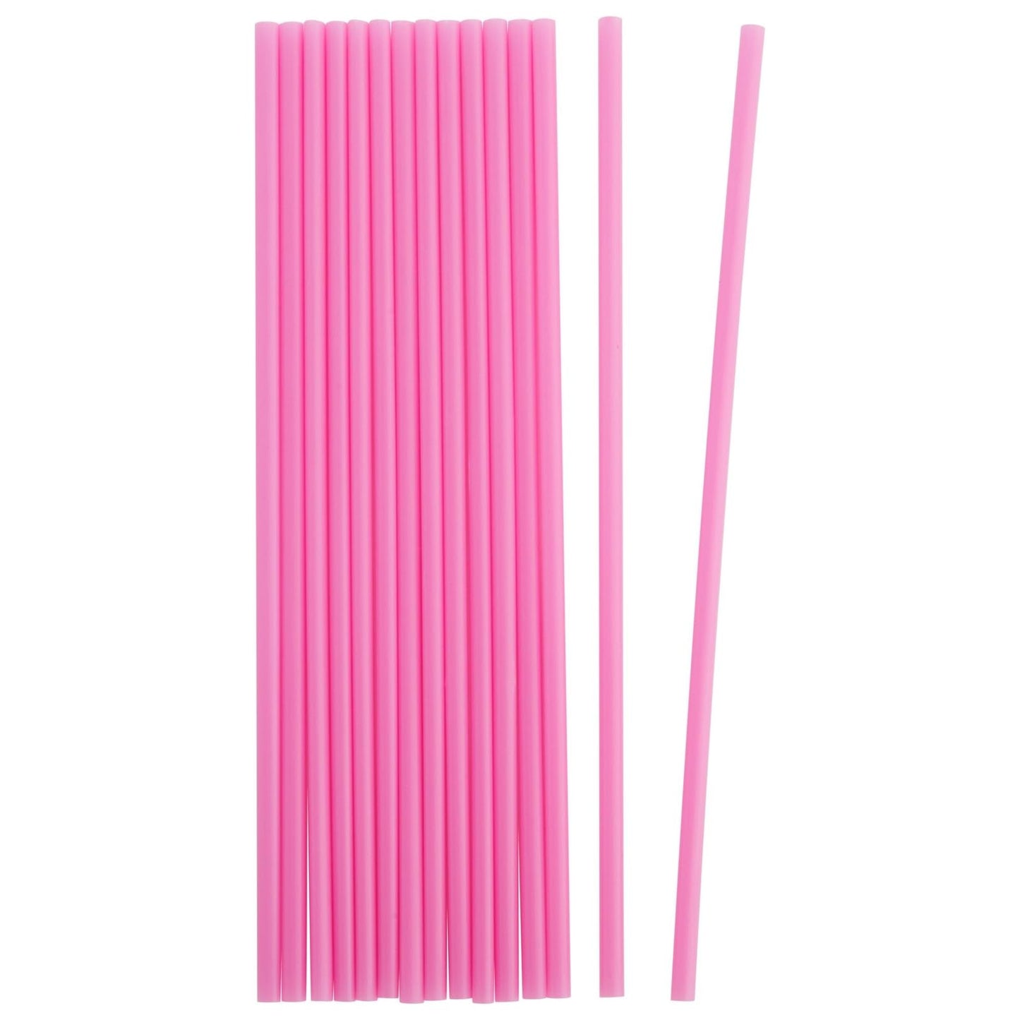 Juvale 300 Pack Pink Plastic Straws for Birthday Party, Baby Shower, Weddings and Gatherings - 10 Inches Long Fun Pink Straws Plastic for Cocktails, Coffee, Juice, Water, Iced Tea and More