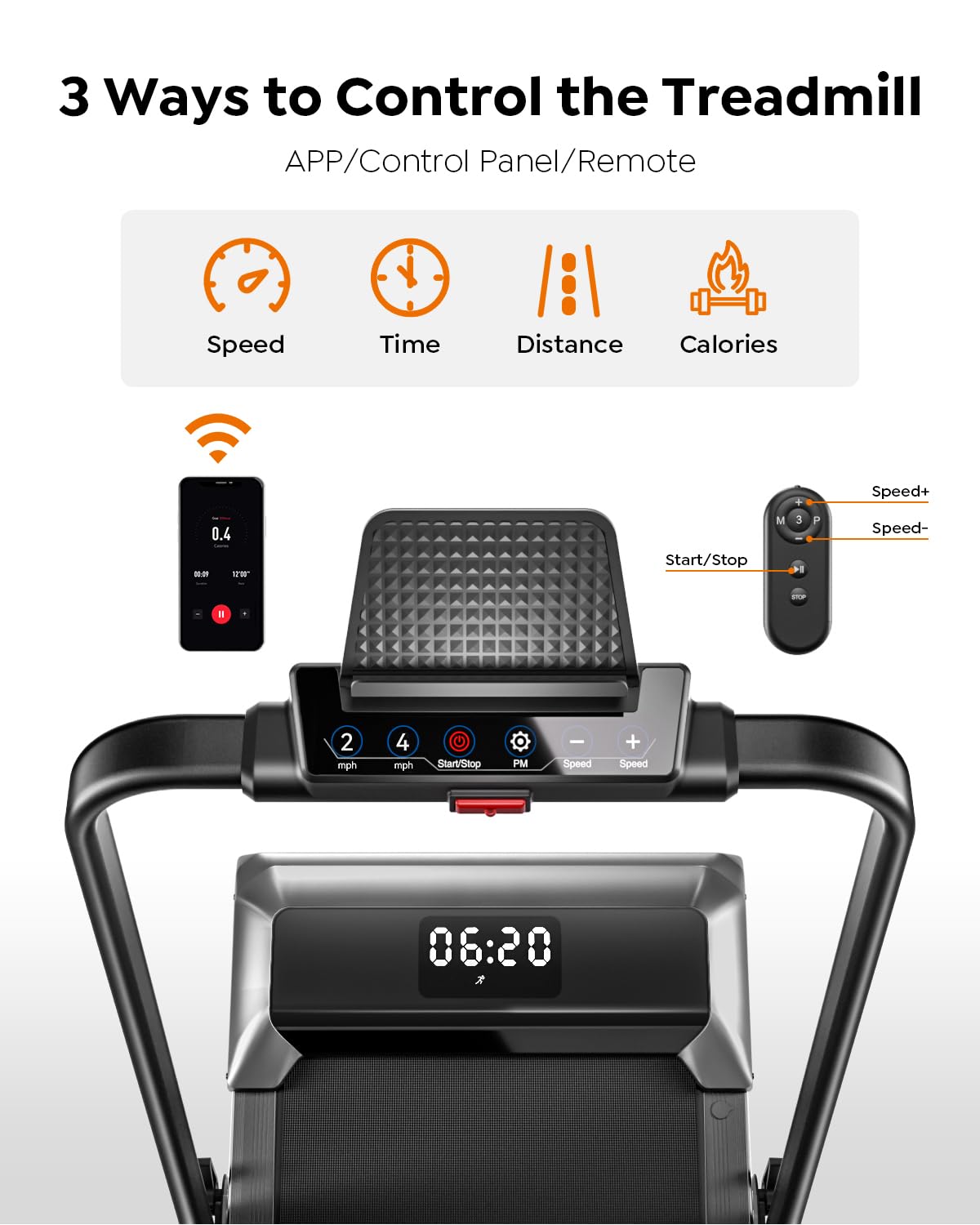 Acezoe Walking Pad Under Desk Treadmill with Incline, 2 in 1 Foldable Treadmills for Home Small Office, 300 lbs Capacity, Portable Compact Walking Treadmill with Remote Control, LED Display and Apps