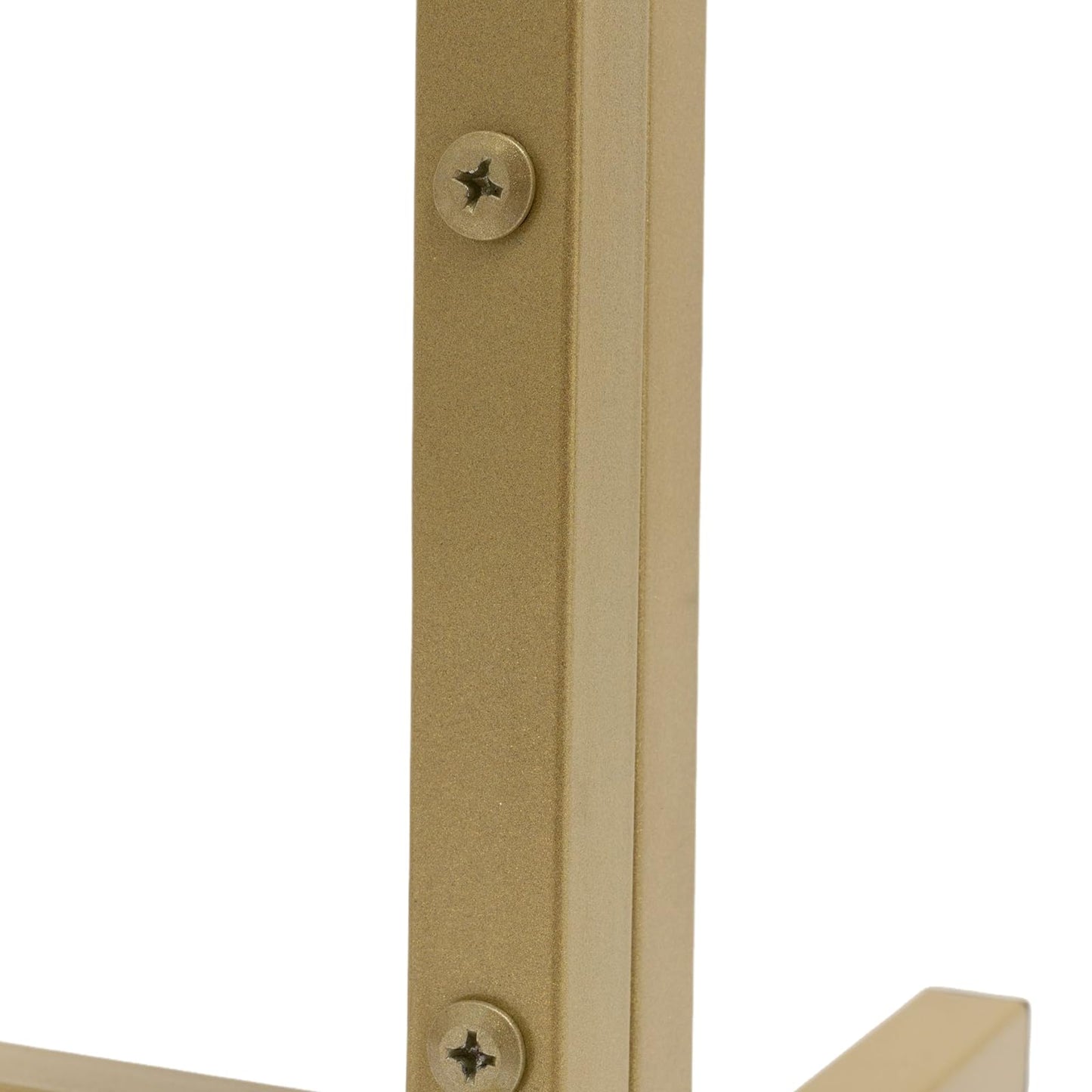 Fichiouy Mobile Flower Display Shelf with 6 Plastic Buckets, Rolling Heavy Duty Metal Plant Stand Flower Bucket Stand with Wheels,2 Tiers Flower Cart(Gold+Black)