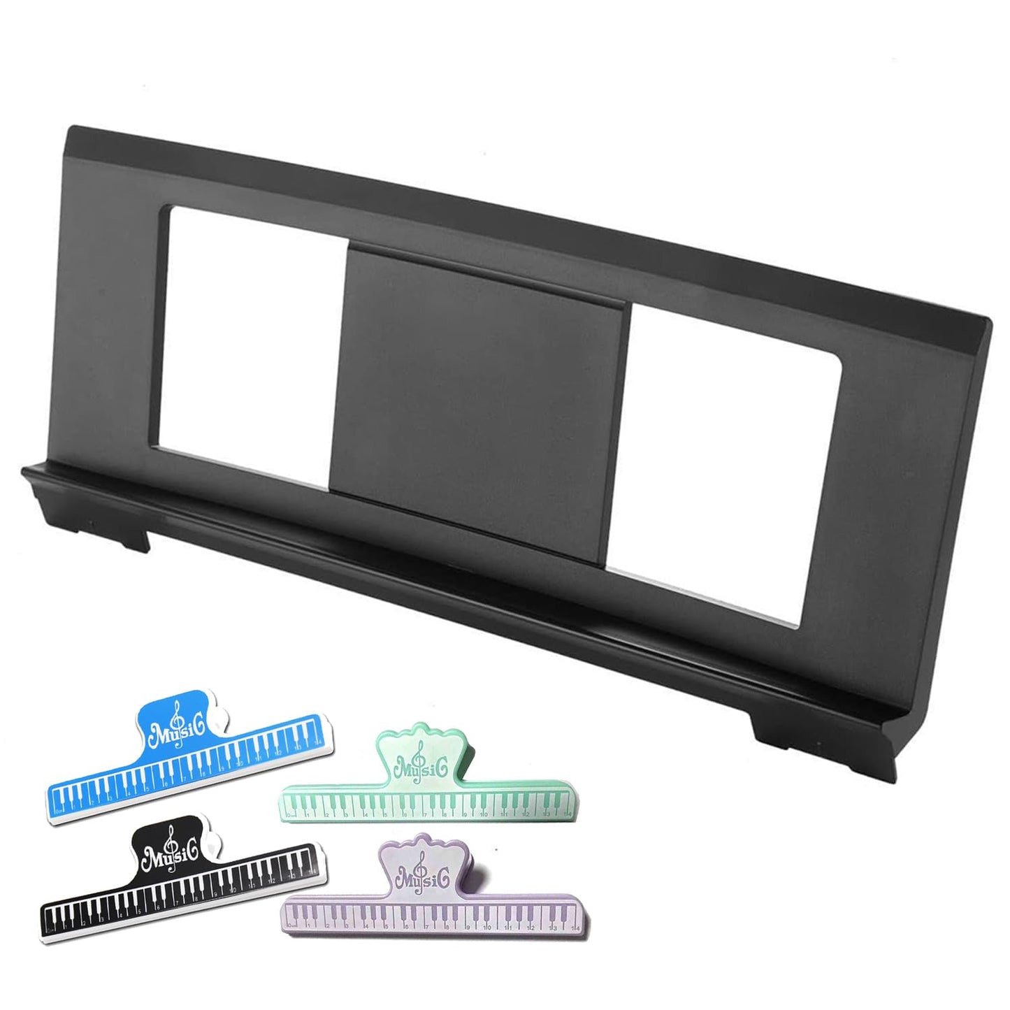 Konper Original Large Music Stand. Compatible with Yamaha PSR/YPT/KB/P/DGX Series Keyboard Music Score Stand, Keyboard Sheet Music Stand with 4 Music Book Clip