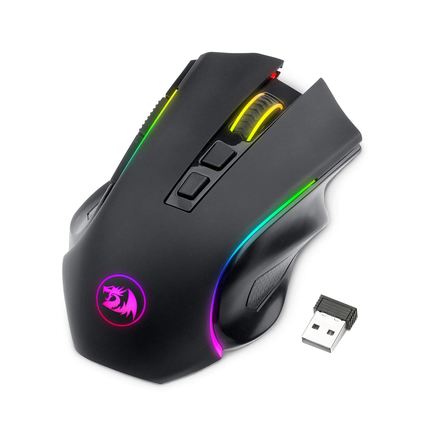 Redragon M602 Gaming Mouse, Ergonomic RGB Gaming Mouse Wired with 7200 Adjustable DPI, 9 Programmable Buttons, Professional Software for Gamer Office [Black]