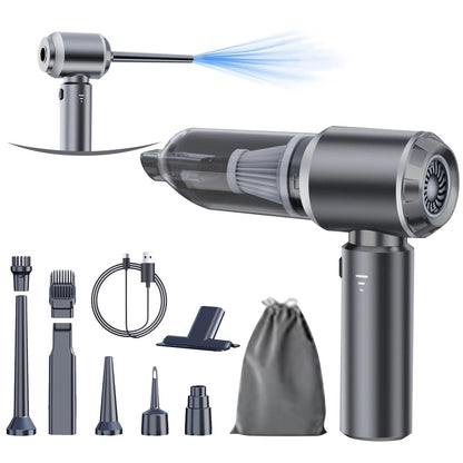 Car Vacuum Portable Cordless 20000PA High power Mini Vacuum Cleaner 4-in-1 Compressed Air Duster & Air Blower & Pump Hand Held Vacuum with Brushless Motor for Car, Home, Office,Camping (Purple)