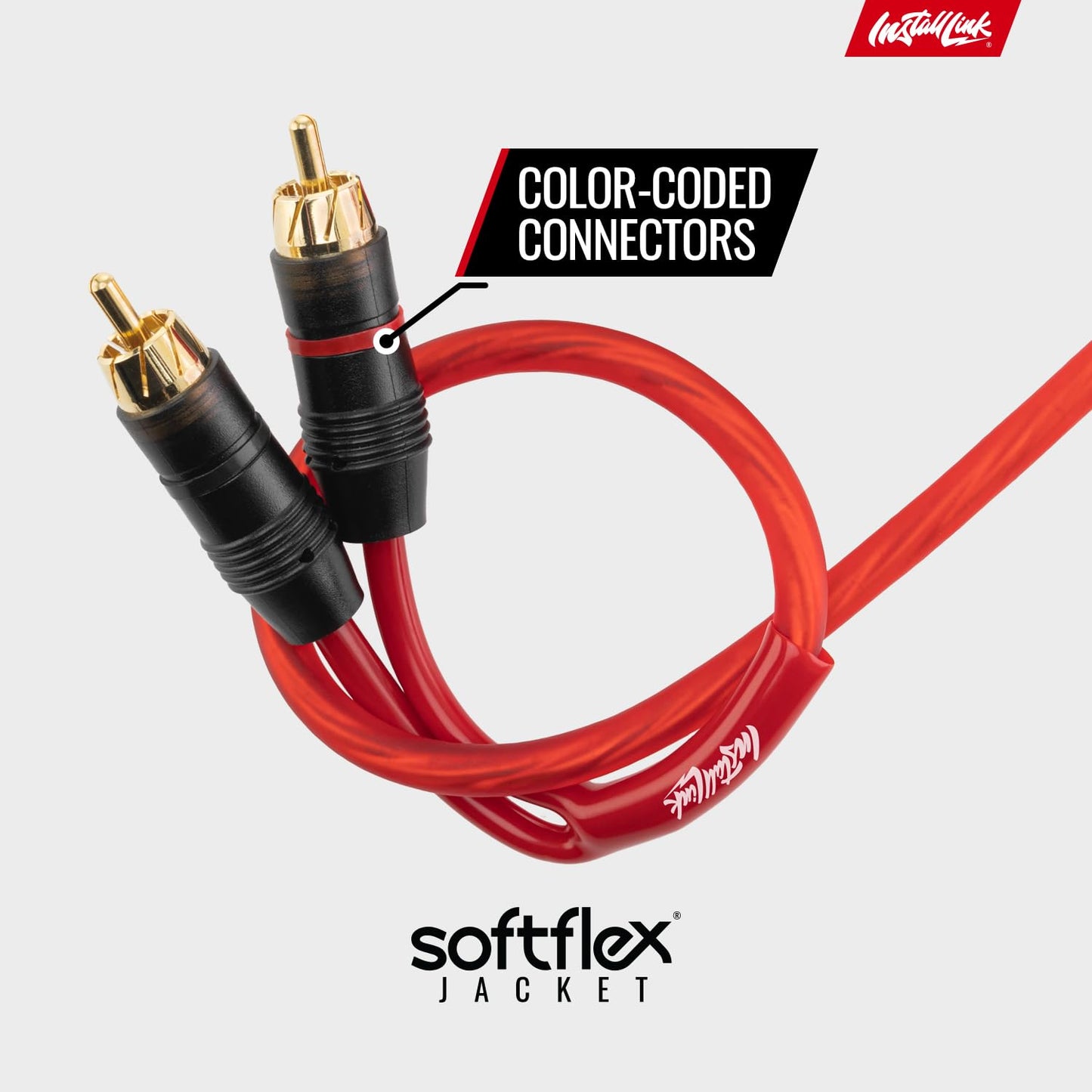 Install Link 16 AWG Gauge Speaker Wire Cable Stereo, Car or Home Theater, CCA (100 Feet) + 12ft, 2-Channel RCA Stereo Subwoofer Cable