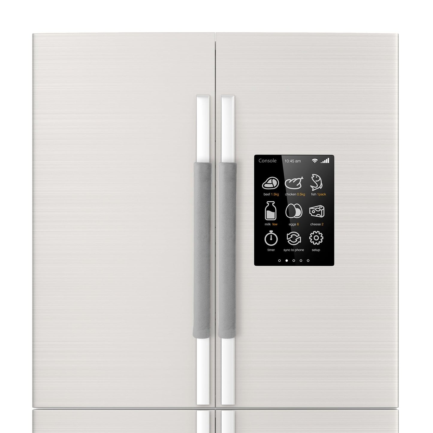 Sheskind Refrigerator Door Handle Covers Keep Fridge Clean and Beautiful, Pack of 2 (16"*4", Gray)