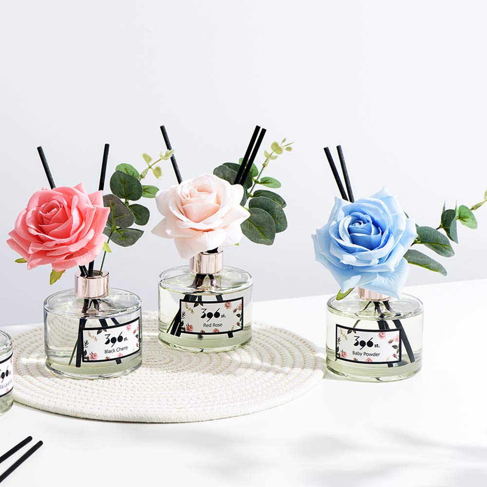 396 st. Rose Flower Reed Diffuser, Red Rose(Also Known as Rose Perfume), 200ml(6.7oz) / Reed Diffuser Sets, Scentsy Home Fragrance, Scented Oils, Home & Bathroom Décor
