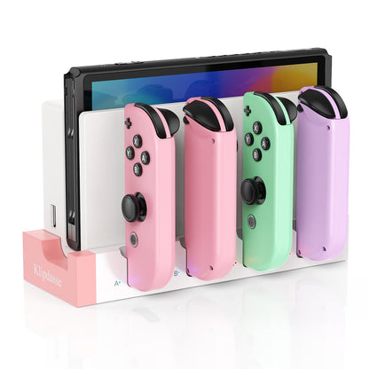 Charging Dock Compatible with Nintendo Switch & OLED Model Joycons, Joycon Controller Charger Dock Station for Charges up to 4pcs Joypad, Charging Stand Station for Nintendo Switch/OLED Model