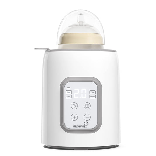 Bottle Warmer, GROWNSY 8-in-1 Fast Baby Milk Warmer with Timer for Breastmilk or Formula, Accurate Temperature Control, with Defrost, Sterili-zing, Keep, Heat Baby Food Jars Function