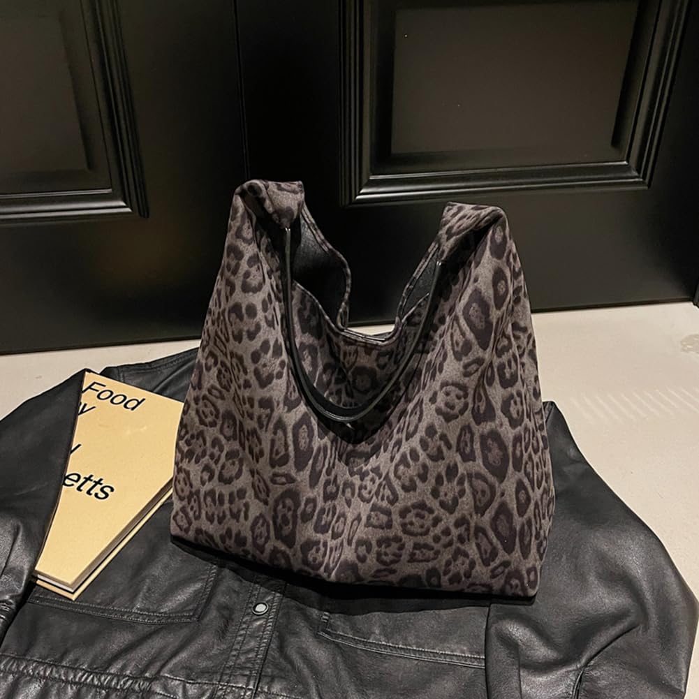 YFGBCX Leopard Tote Bag for Women Cheetah Purse Brown Vintage Hobo Bag Large Capacity Work Tote Bag