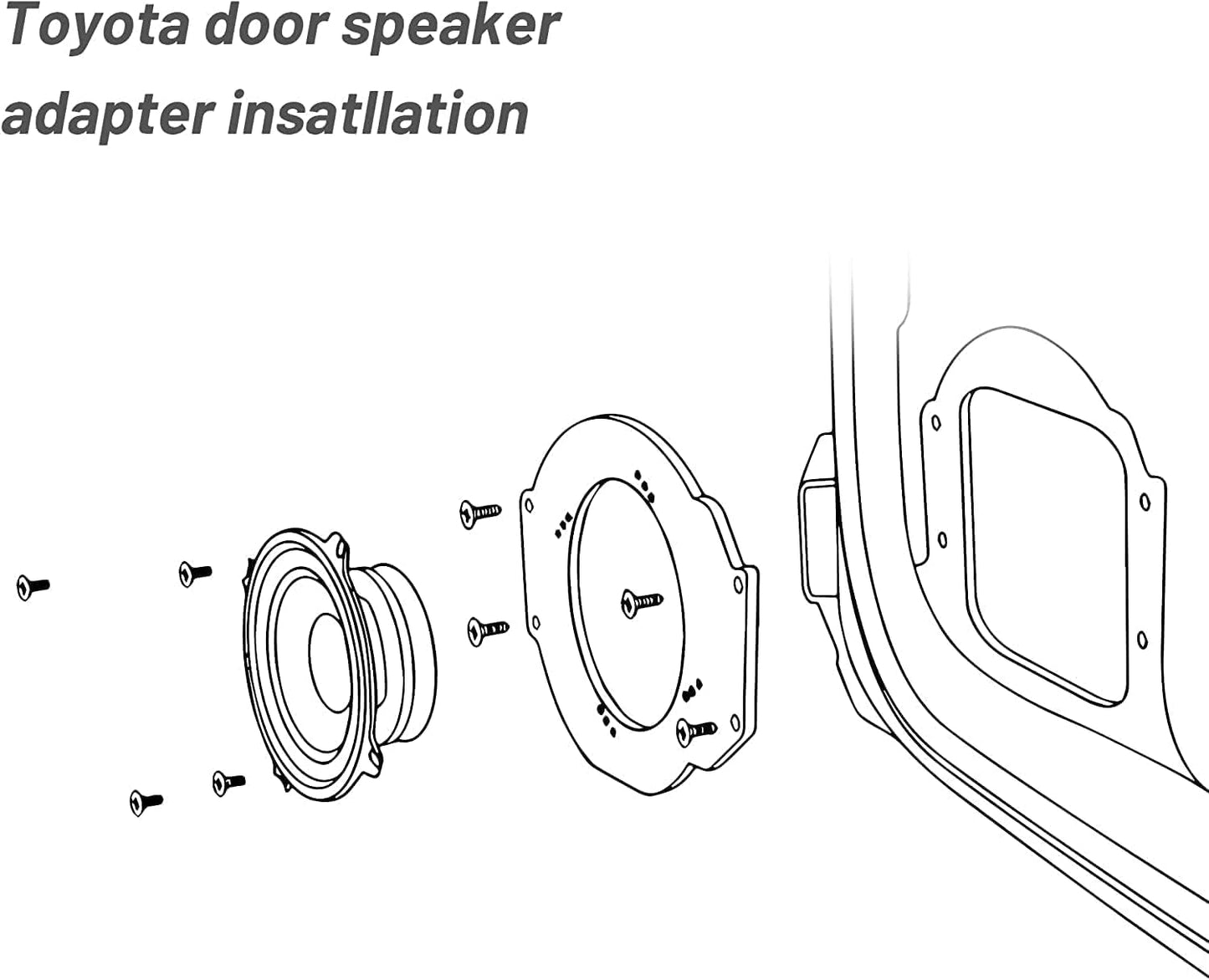 NuIth 6.5 inch Door Speaker Adapter Bracket for Nissan Altima Frontier NV Titan 2002-2019, Infiniti FX35 G35 G37 Q45 2002-2013 Mount Aftermarket Car Speaker Spacer Ring