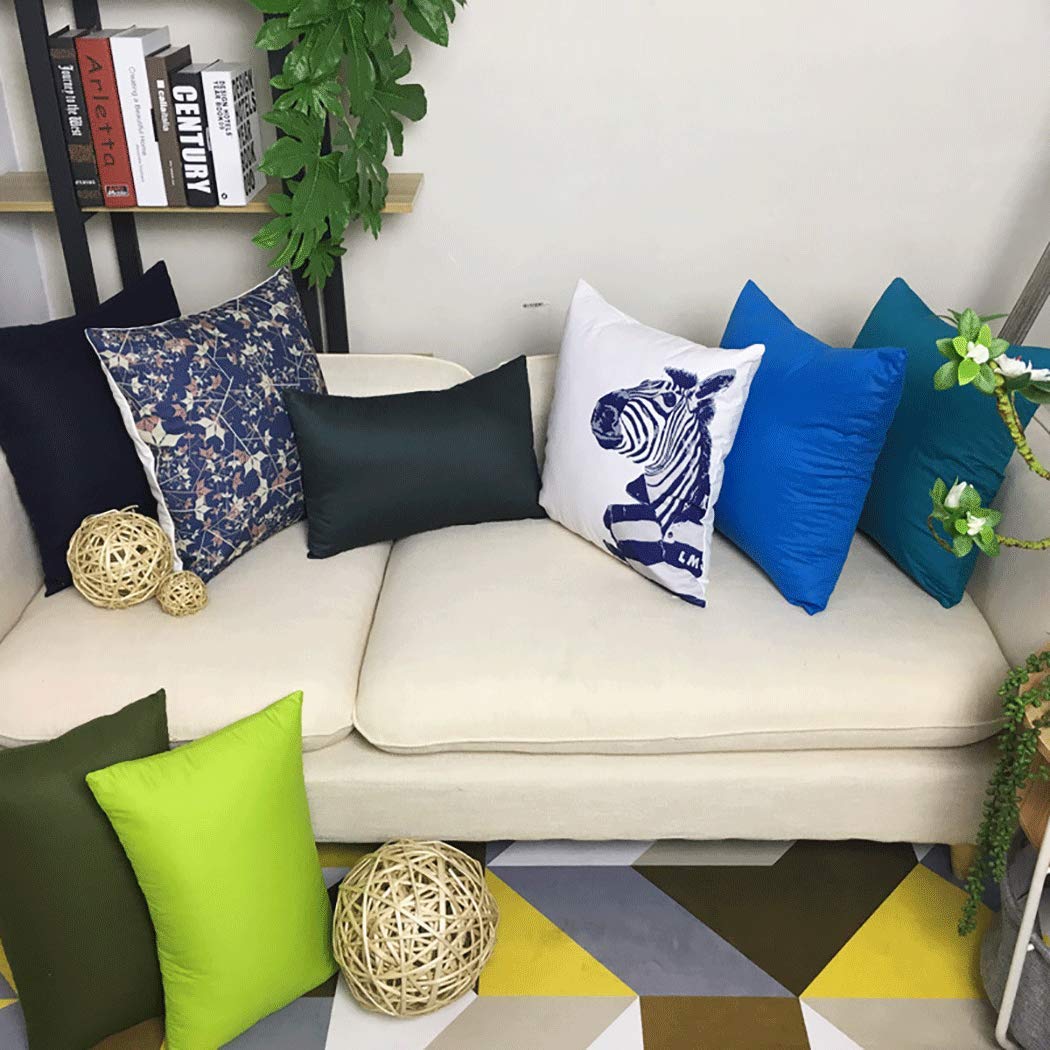 Thmyo 4-Pack 100% Cotton Comfortable Solid Decorative Throw Pillow Case Square Cushion Cover Pillowcase Sublimation Blank Pillow Covers Halloween DIY Throw Pillowcase for Sofa(18x18inch/45x45cm,Black)