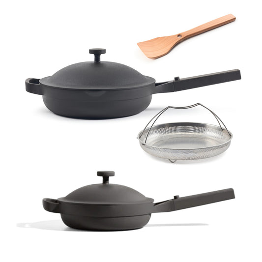 Our Place Always Pan Duo - Pan & Mini 2.0 Bundle | Multi-Functional Cookware Set Replaces 20 Pieces | Char
