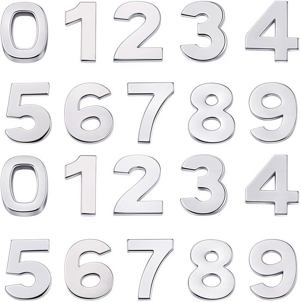 SUNNYCLUE 1 Box 60Pcs 10 Styles Number Slider Charms Silver Slide Charms Metal Alloy Gloss Digital 0 to 9 Numbers 8mm Hole Beads for Jewelry Making Supplies DIY Crafts Wristbands Bracelets Adults