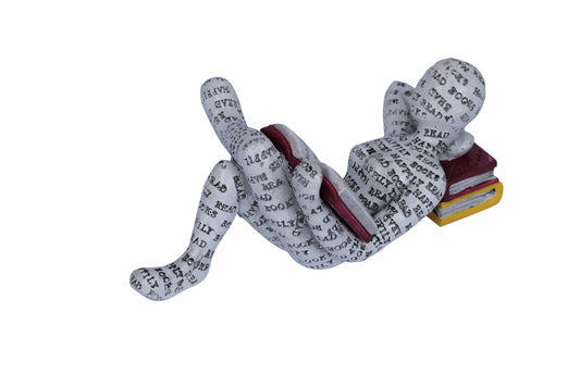 Reading Women Figurine Home Decor Gold Thinker Statue Nordic Modern Abstract Art Sculpture Resin Figurines for Living Room Desk Table Bookshelf Shelf Office Desktop Decoration (Style 9)