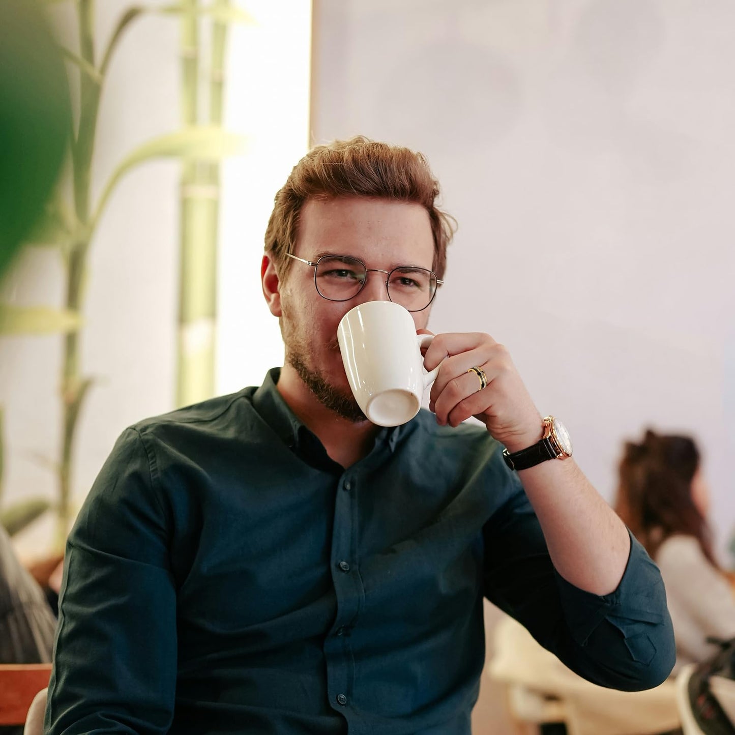 18K Gold Plated Roman Numeral Cubic Zirconia Ring for Men, Square CZ Gold Rings for Men, Spinner Silver Mens Rings Stainless Steel Size 5-13 (Gold Zirconia Ring, 9)