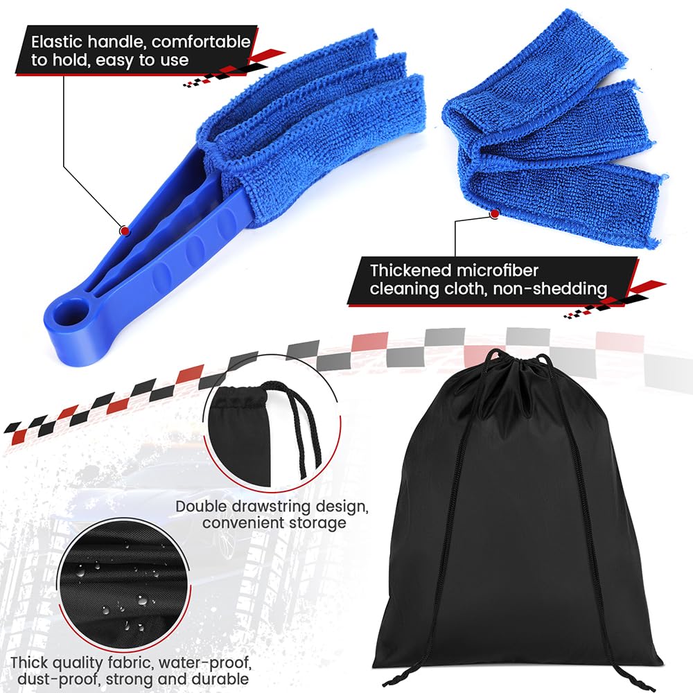 Aptleou Car Detailing Brush Set, 11Pcs Car Detailing Kit Includes Car Interior Detailing Brushes, Car Wheel & Tire Brush for Rim Cleaner, Car Cleaning Brush for Dust, Engine Brush, Air Vent Brush