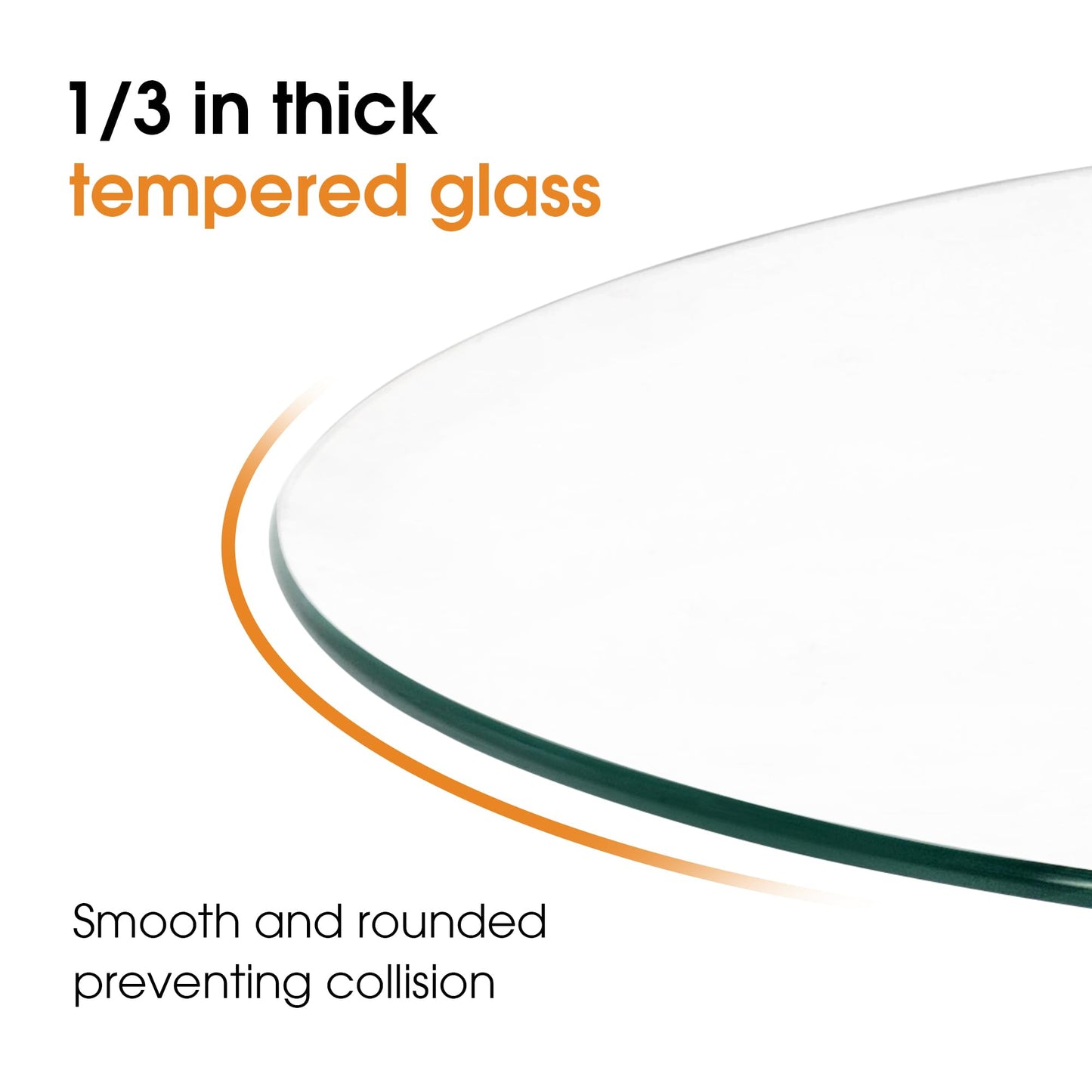 ivinta Round Glass Coffee Table, 31.5" Modern Center Table with Tempered Glass and MDF Legs for Living Room, Office, Tree (Rustic Brown)