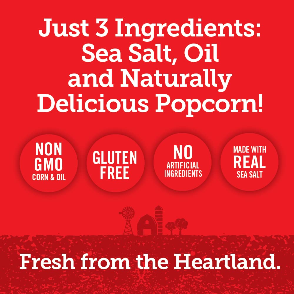 Popcorn Indiana Himalayan Pink Salt Popcorn (6 Count - 2.1 Oz Each)