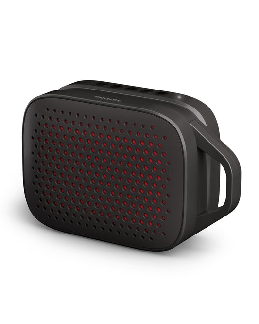 PHILIPS S1209 Portable Bluetooth Speaker,Wireless Speakers with Extra Bass,Quality Sound,12 H Battery,TWS Pairing,Support Stereo Sound,Bluetooth 5.3,IPX4 Waterproof,for Indoor & Outdoor,Small,Black