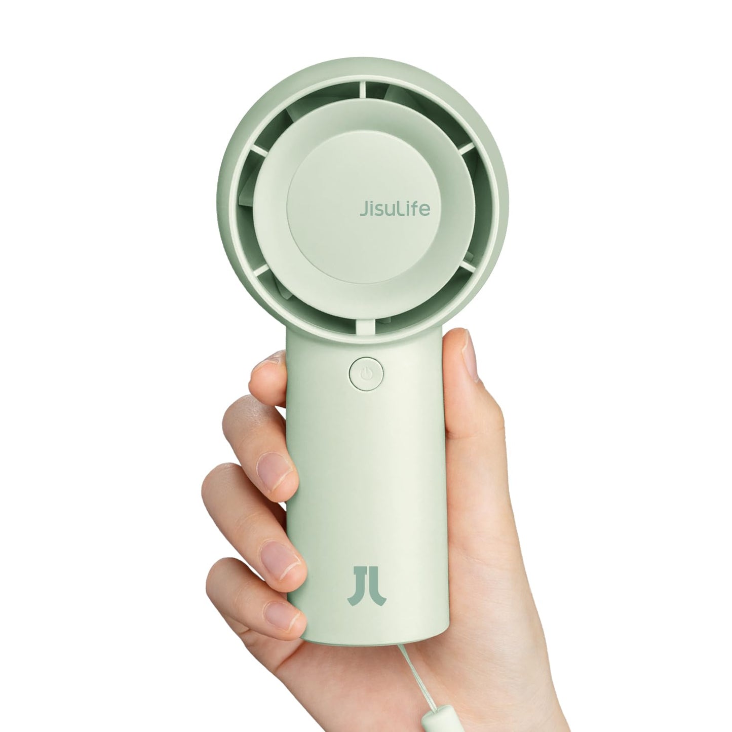 JISULIFE Handheld Portable Turbo Fan [16H Max Cooling Time], 4000mAh USB Rechargeable Personal Battery Operated Mini Small Pocket Fan with 5 Speeds for Travel/Outdoor/Vacation/Concerts - Brown