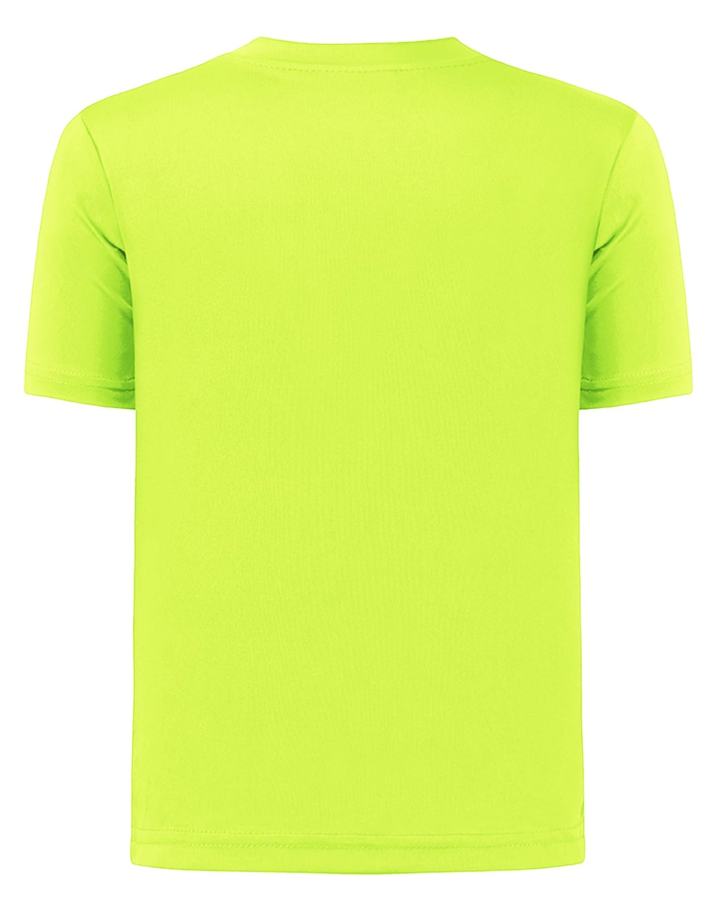 QBK 2T to Youth Neon Shirt Kids UPF 50+ Dry Fit Athletic Short Sleeve Rash Guard T Shirts for Boys Girls Sports Undershirt (Yellow L)