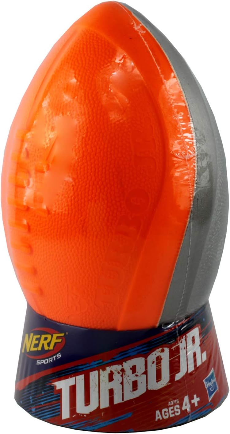 NERF Sports Turbo Jr. Football Bright Orange and Titanium