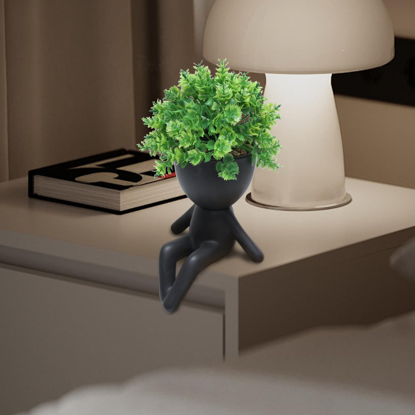 Zerzsy Fake Plants Succulents Plants Office Table Decor Indoor Mini Succulent Plant- Cute Fake Plant Bathroom Decoration Set of 1